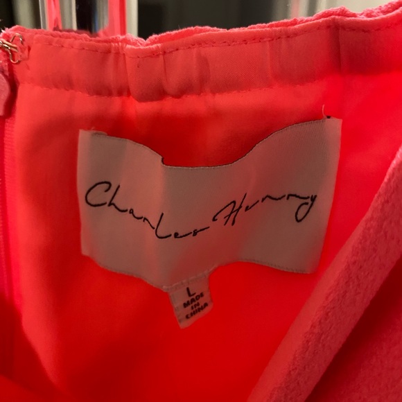 Charles Henry Hot Pink Off Shoulder Cocktail Dress - Picture 3 of 9